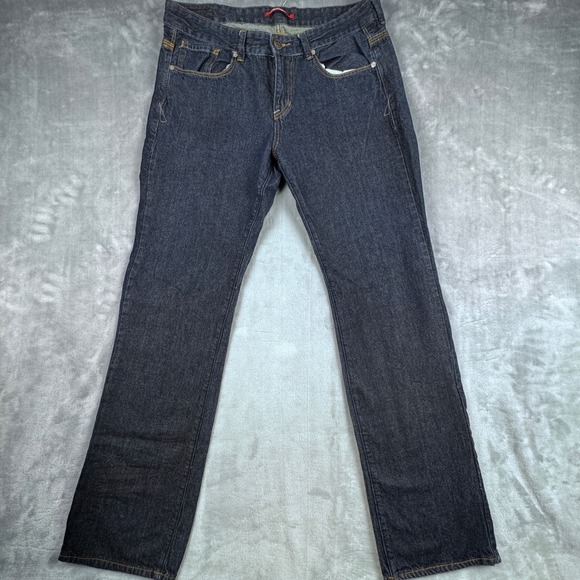 Vintage Unionbay Jeans Mens 36x32 Y2K Dark Wash Denim Straight Leg Casual Pants - Picture 1 of 16